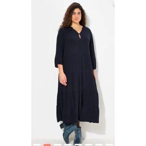 J.Jill Split Neck 3/4 Sleeve A-Line Dress Size XL tall